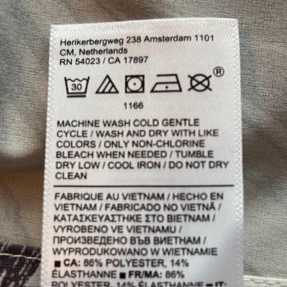 Athleta Refined Zephyr Tank, Swirl Pattern Charcoal Grey/Blue/White, Size L - Picture 4 of 5